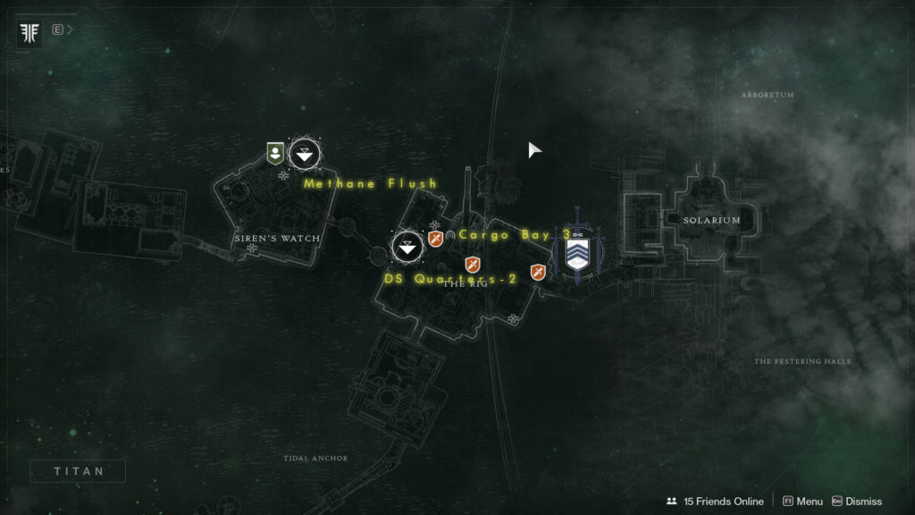Destiny 2 Titan Lost Sector haritası